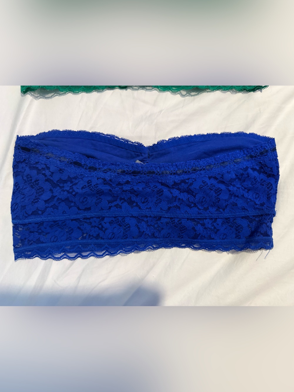 Aerie Green & Blue Lace Bandeau Bralettes - 2 Pack - Picture 6 of 7